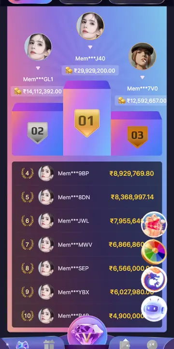 Daman Games promotion leaderboard screen showing referral rewards and earning program rankings in India